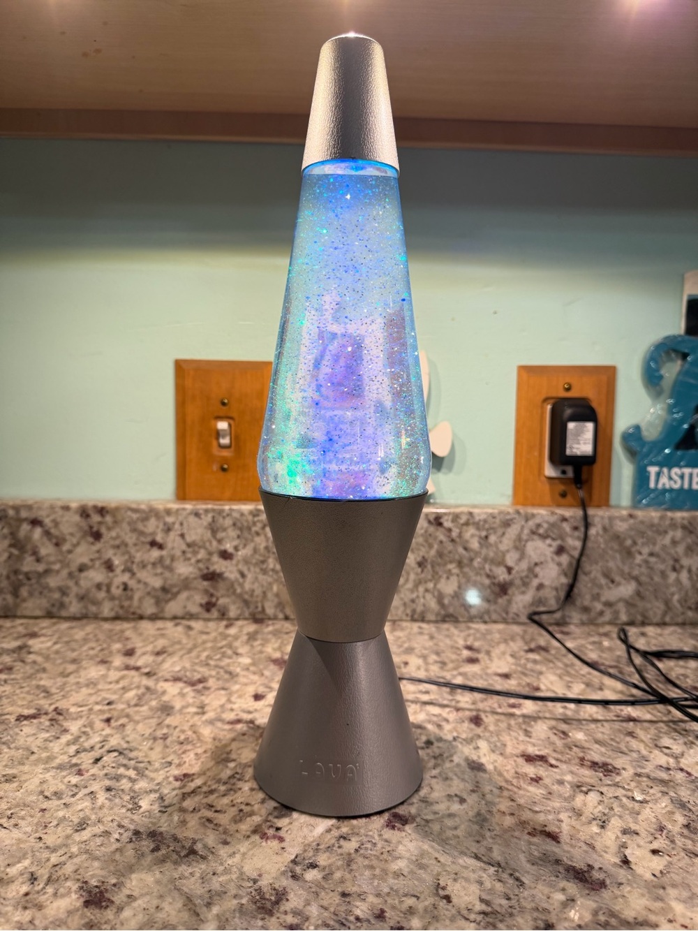 Tornado Glitter Multicolored Lava Lamp Light 15”